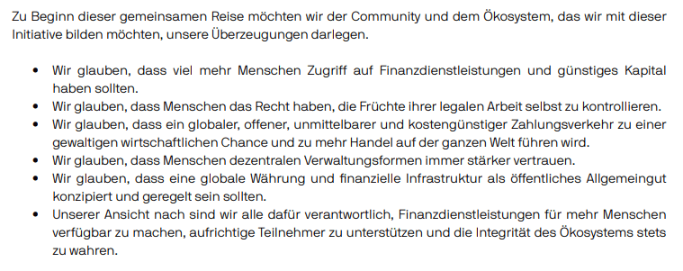 Libra (Facebook Coin) Ziele
